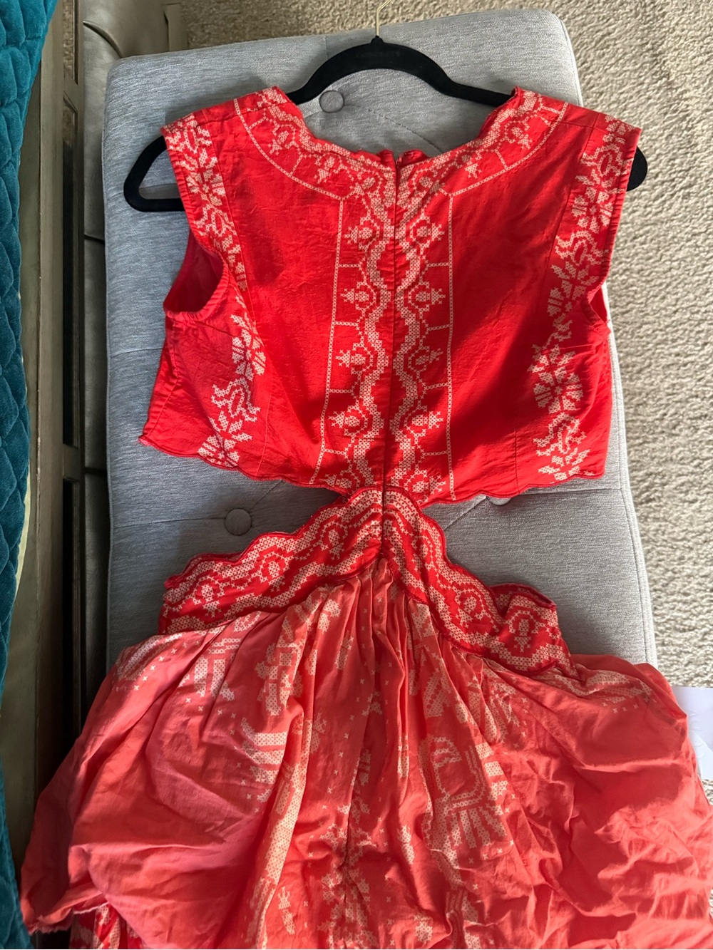 Farm Rio x Anthropologie Eyelet Tiered Ruffle Midi Dress - Picture 11 of 12